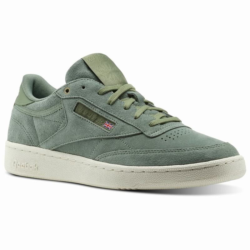 Reebok Club C 85 Montana Cans Collaboration Shoes Womens Green India BD6035UD